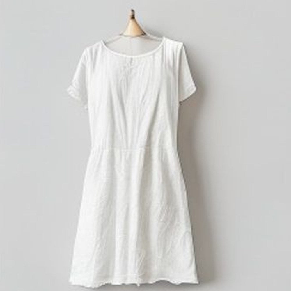White Linen Sundress - front view
