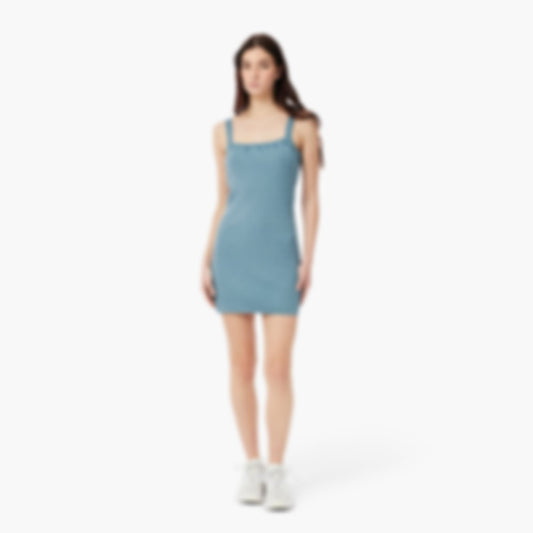Women's Wash Effect Cable Knit Dress - Blue