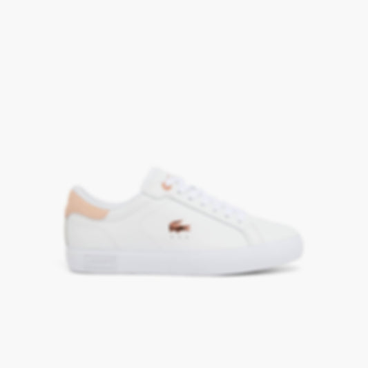 Women's Powercourt Leather Sneakers - WHT/LT PINK