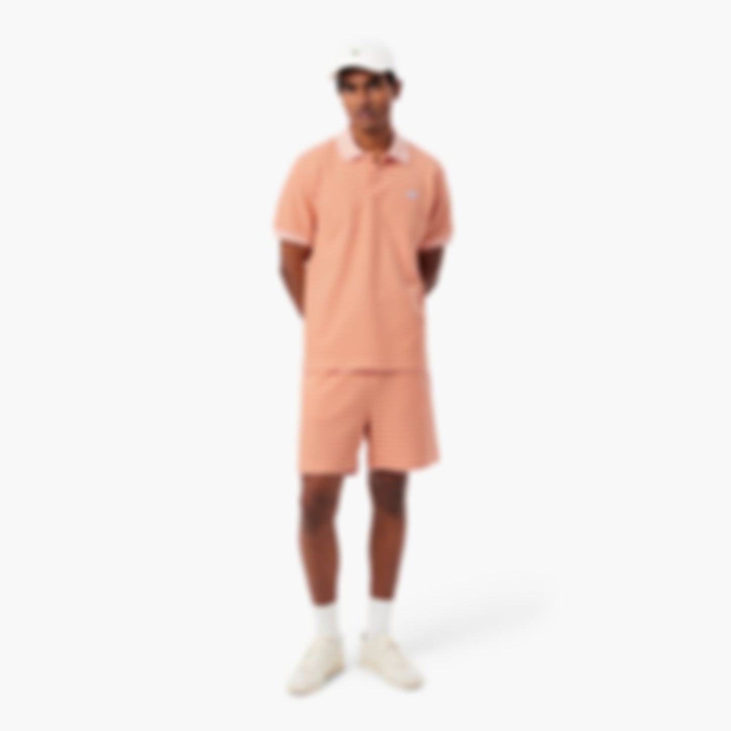 Regular Fit Striped Cotton Shorts - Rose / Orange