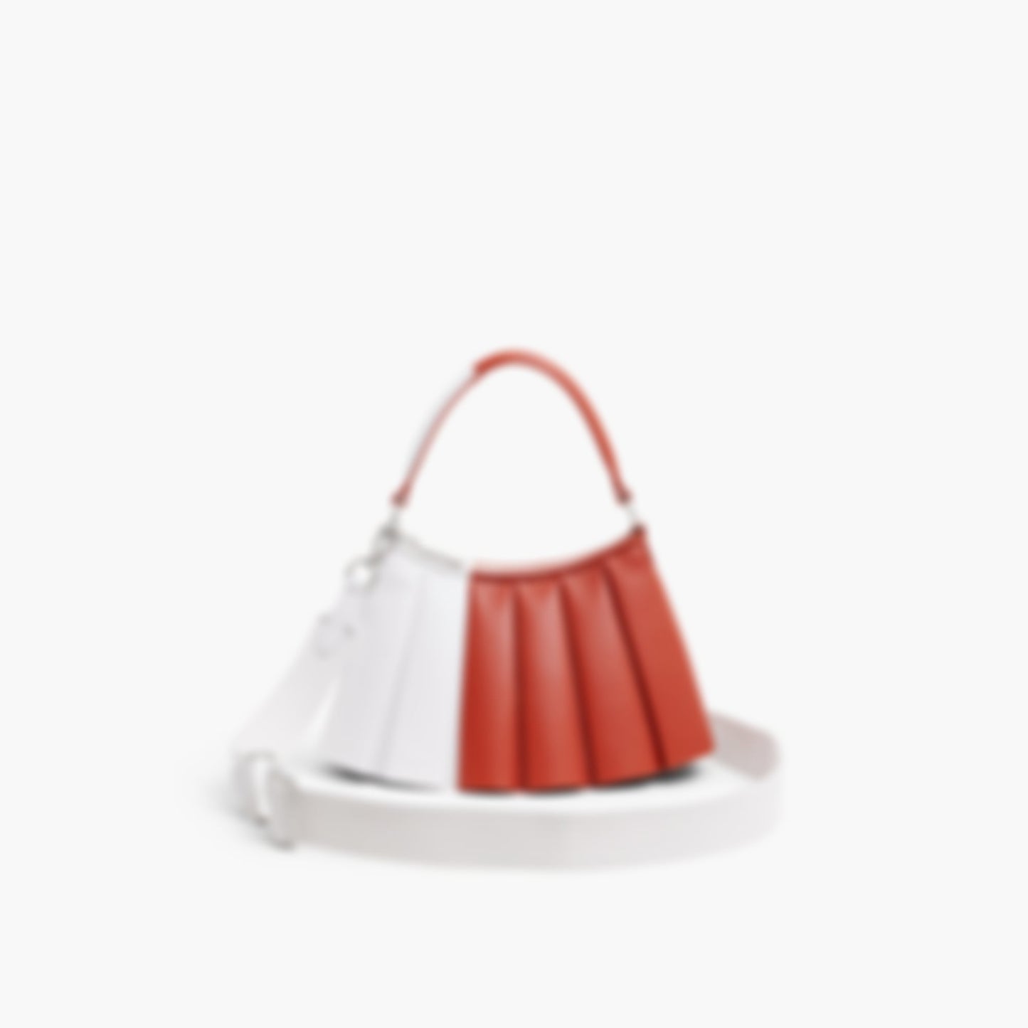 Runway Small Lenglen Two-Tone Leather Bag - ORANGINE WHITE