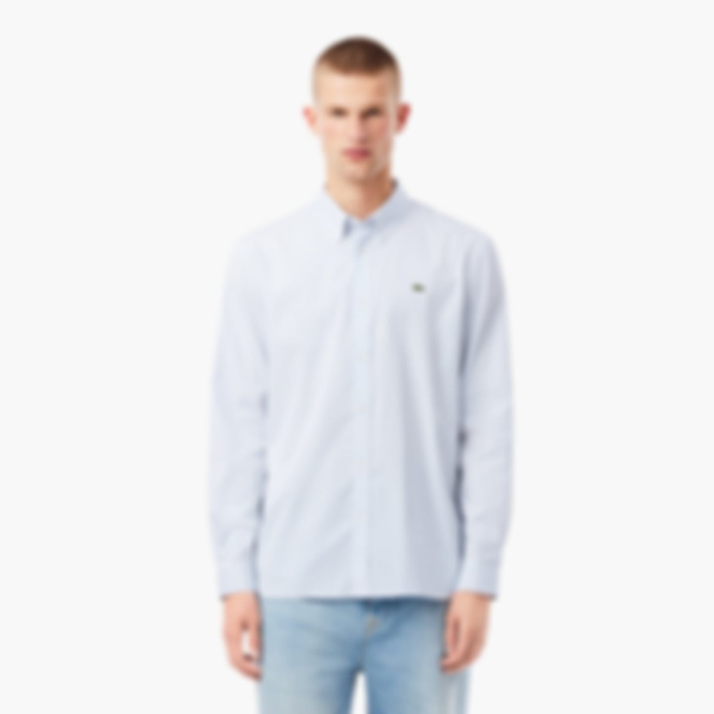 Men's Regular Fit Striped Pinpoint Shirt - White / Blue