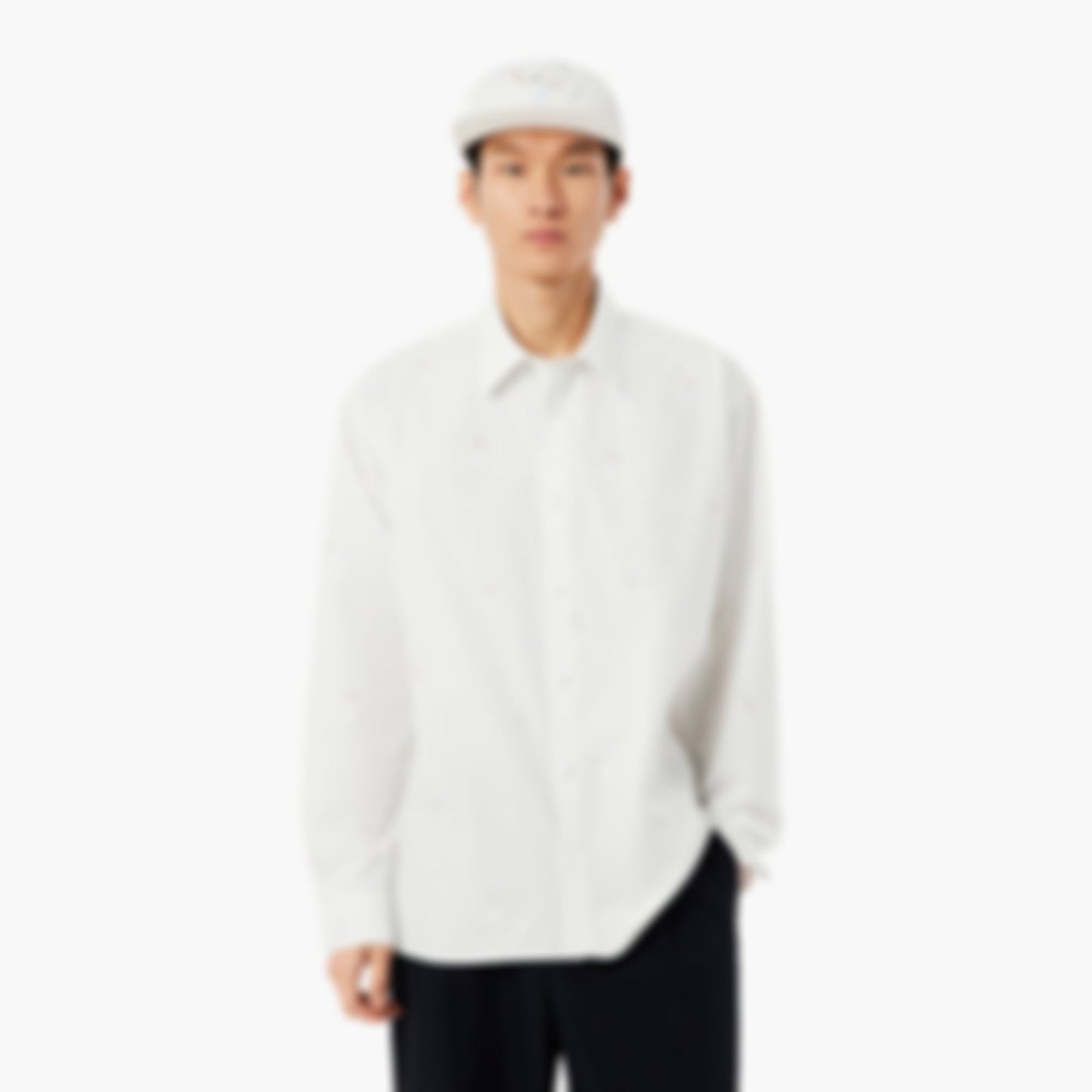 Relaxed Fit Embroidered Cotton Shirt - White