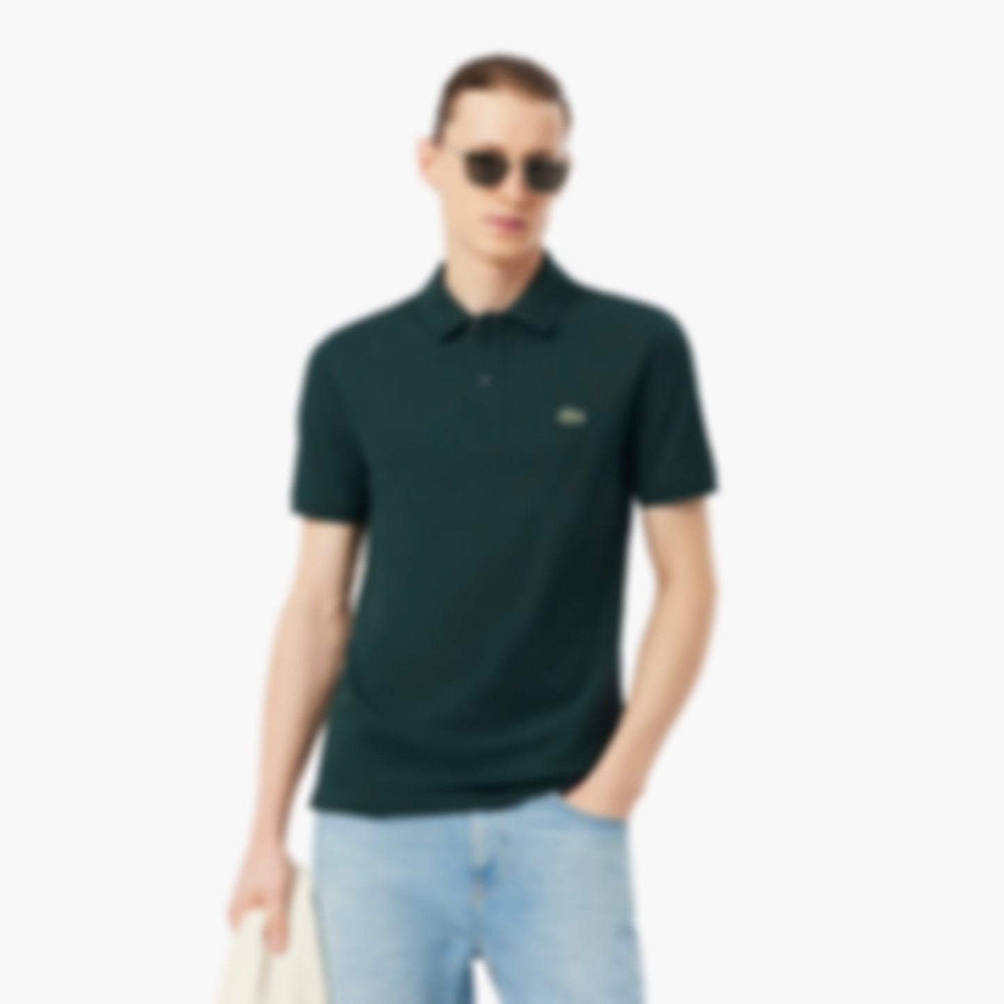 Men's Slim Fit L.12.12 Piqué Polo - Green