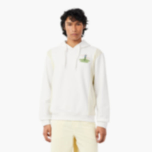 Golf Print Hoodie - Blanc / Beige