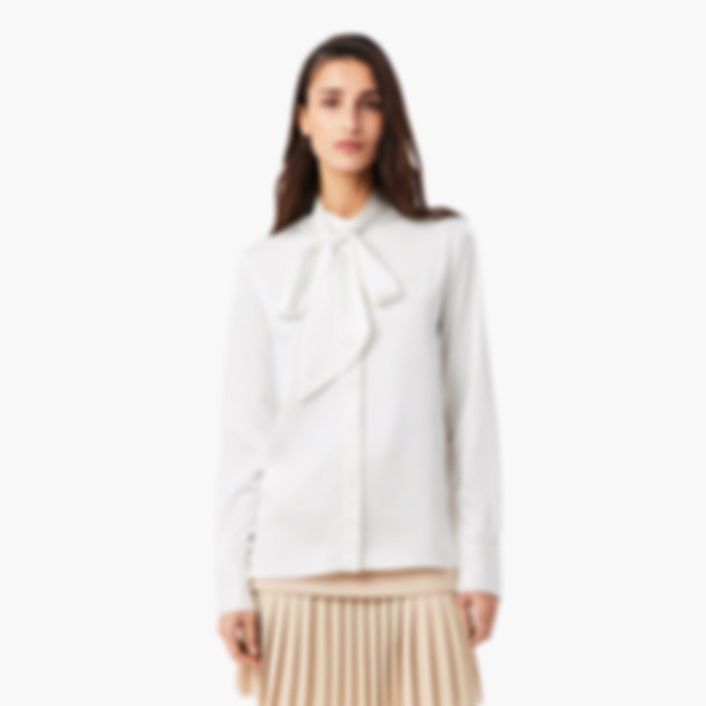 Regular Fit Removable Tie Collar Shirt - White