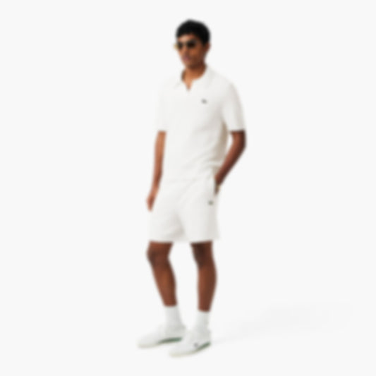Bouclé Knit Shorts - White
