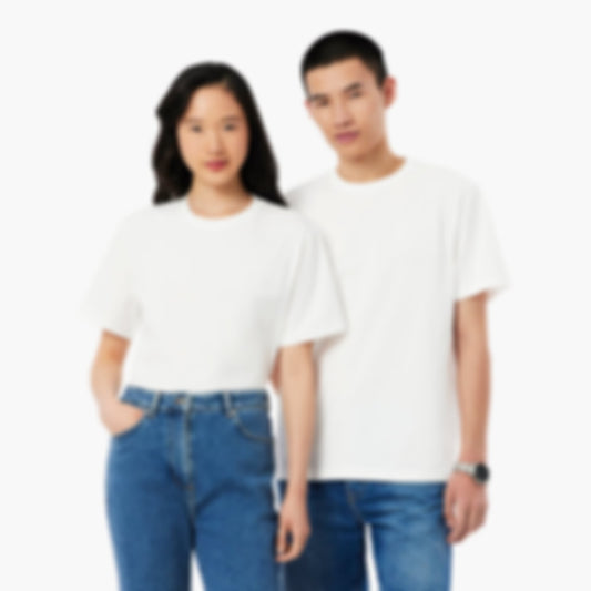 Embossed Branding Jersey T-Shirt - White
