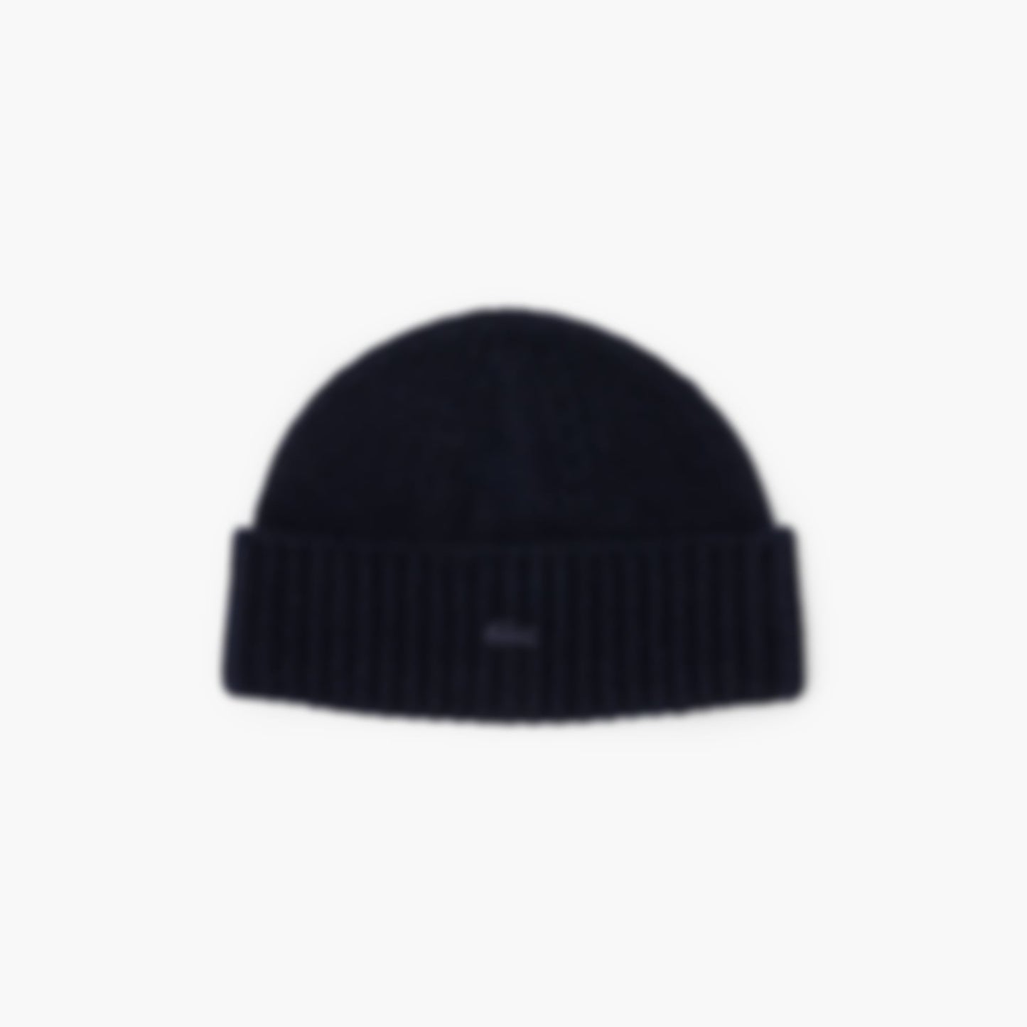 Women's 3D Rib Knit Wool Beanie - Navy Blue