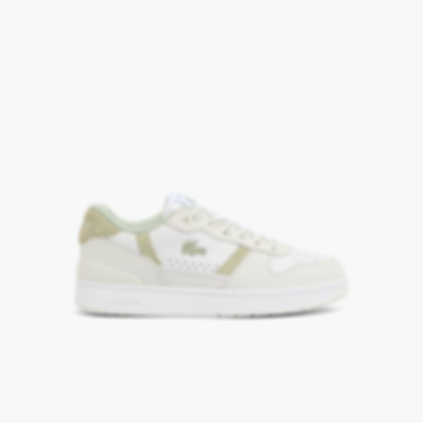 Women's T-Clip Set Leather Sneakers - WHT/LT KHK