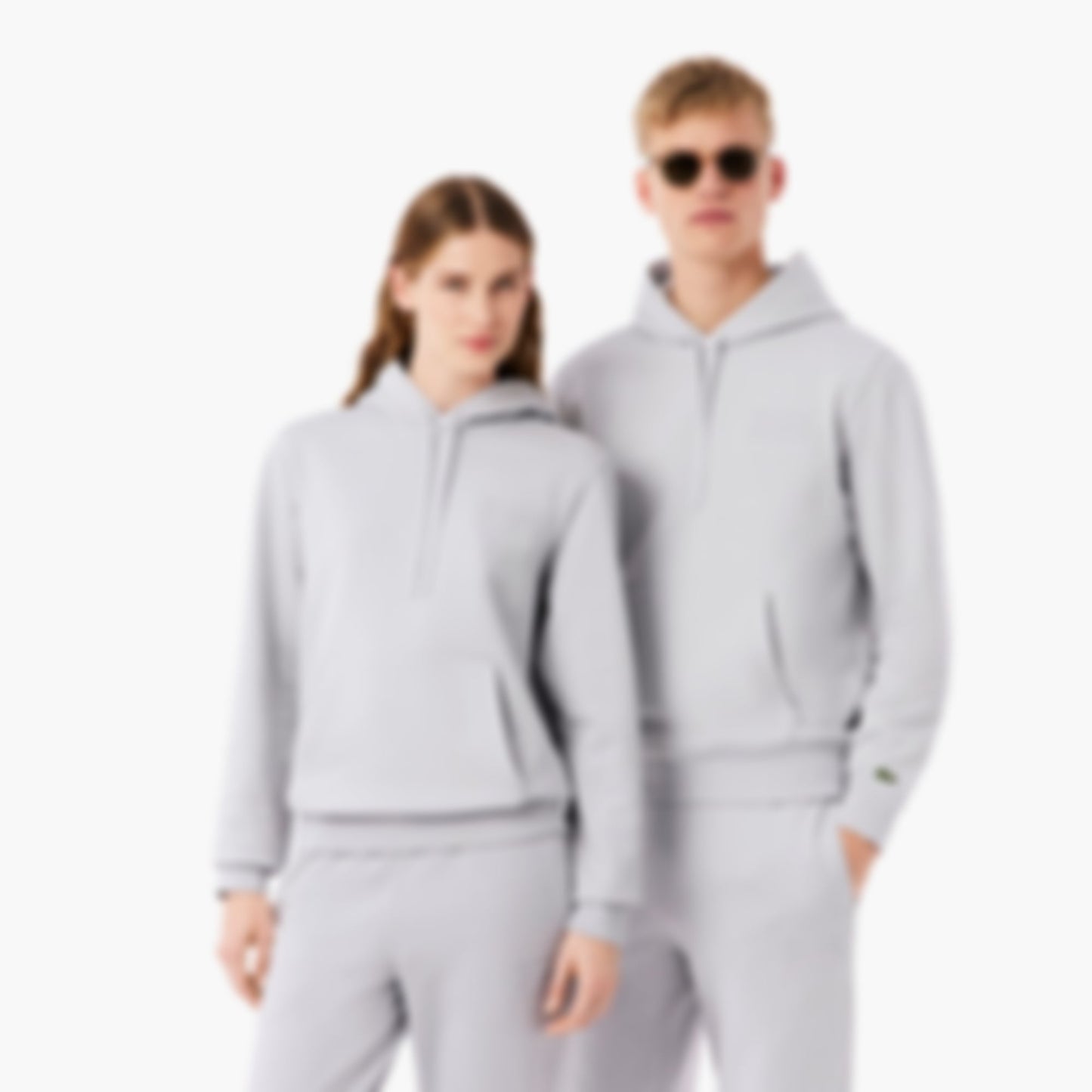 Embossed Branding Hoodie - Light Grey