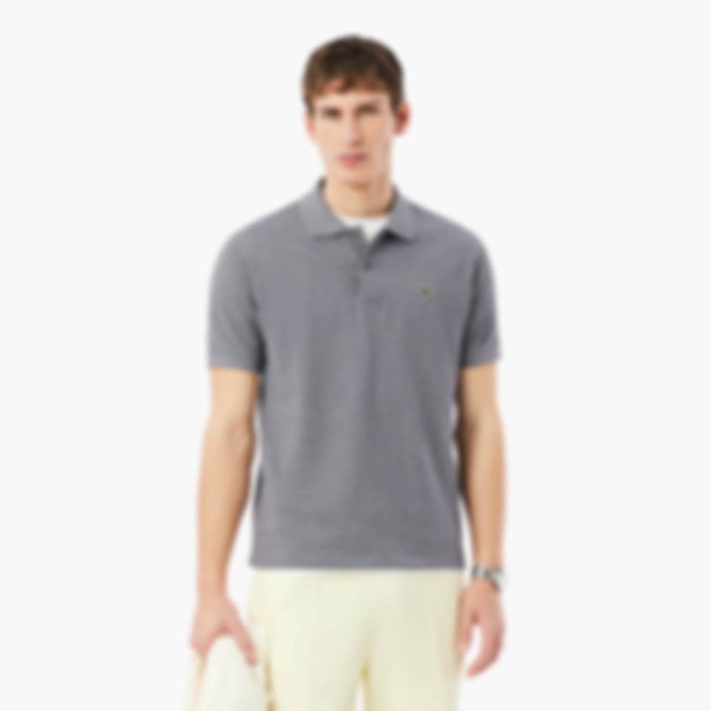 Men's Classic Fit L.12.12 Heathered Polo - Gris Chine