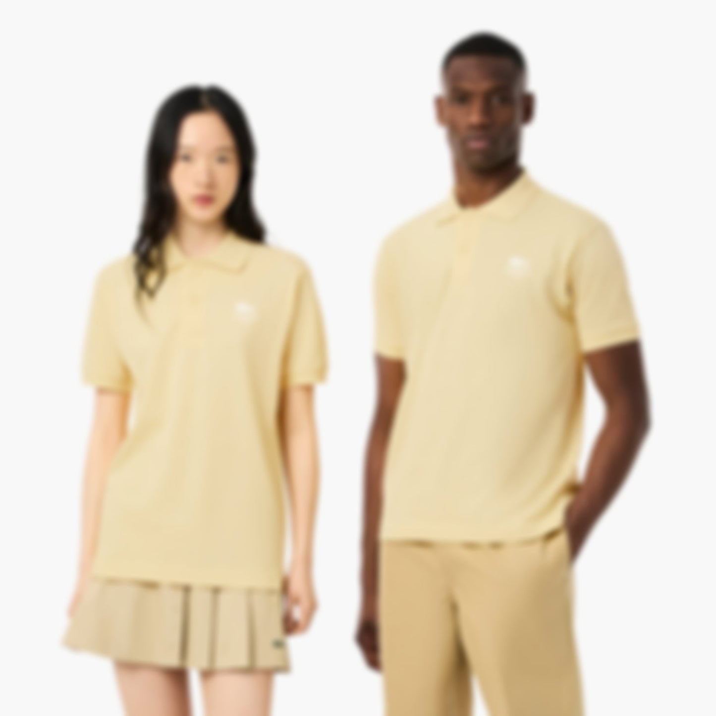 Unisex Classic Fit Signature Print L.12.12 Polo - Yellow