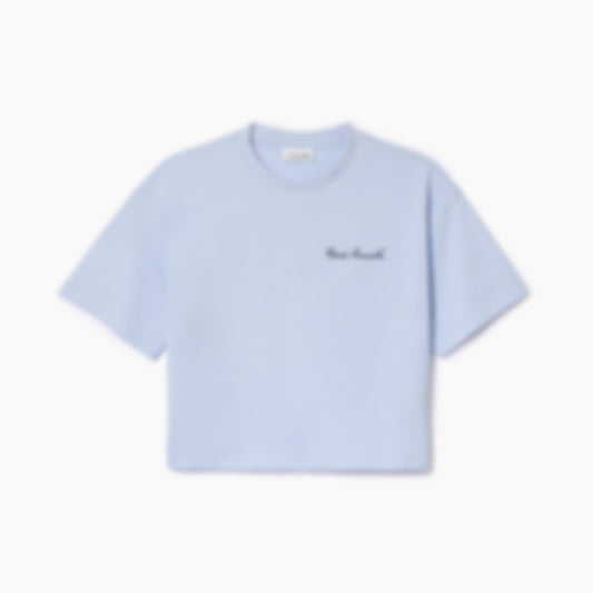 Women's Relaxed Fit Branded Cotton T-Shirt - Phoenix blue