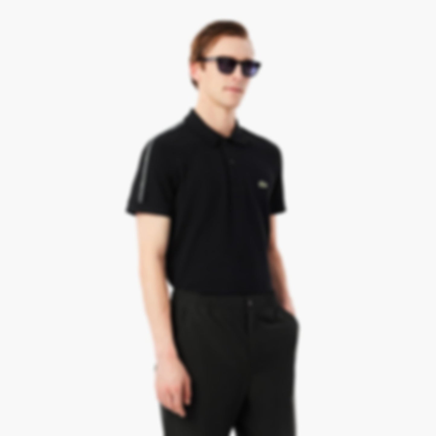 Regular Fit Logo Stripe Polo - Black