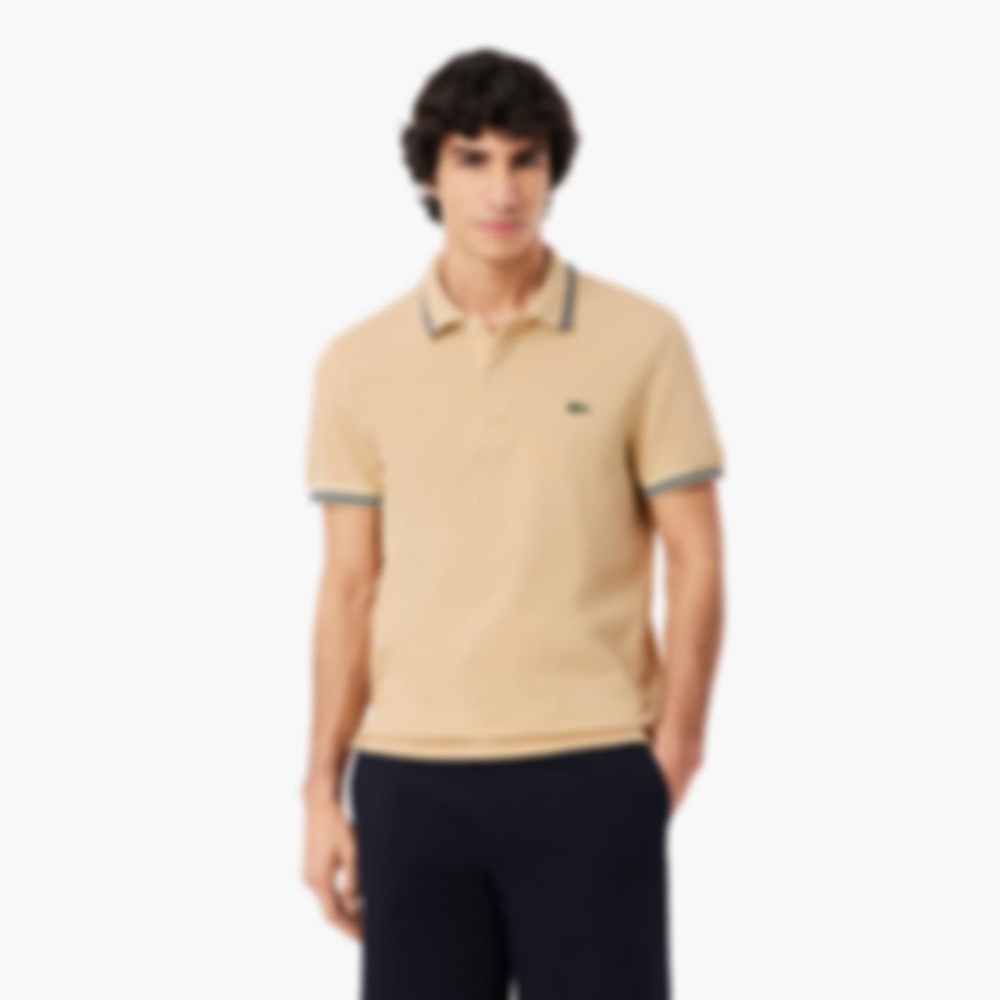 Men's Regular Fit Trim Accent L.12.12 Polo - Beige