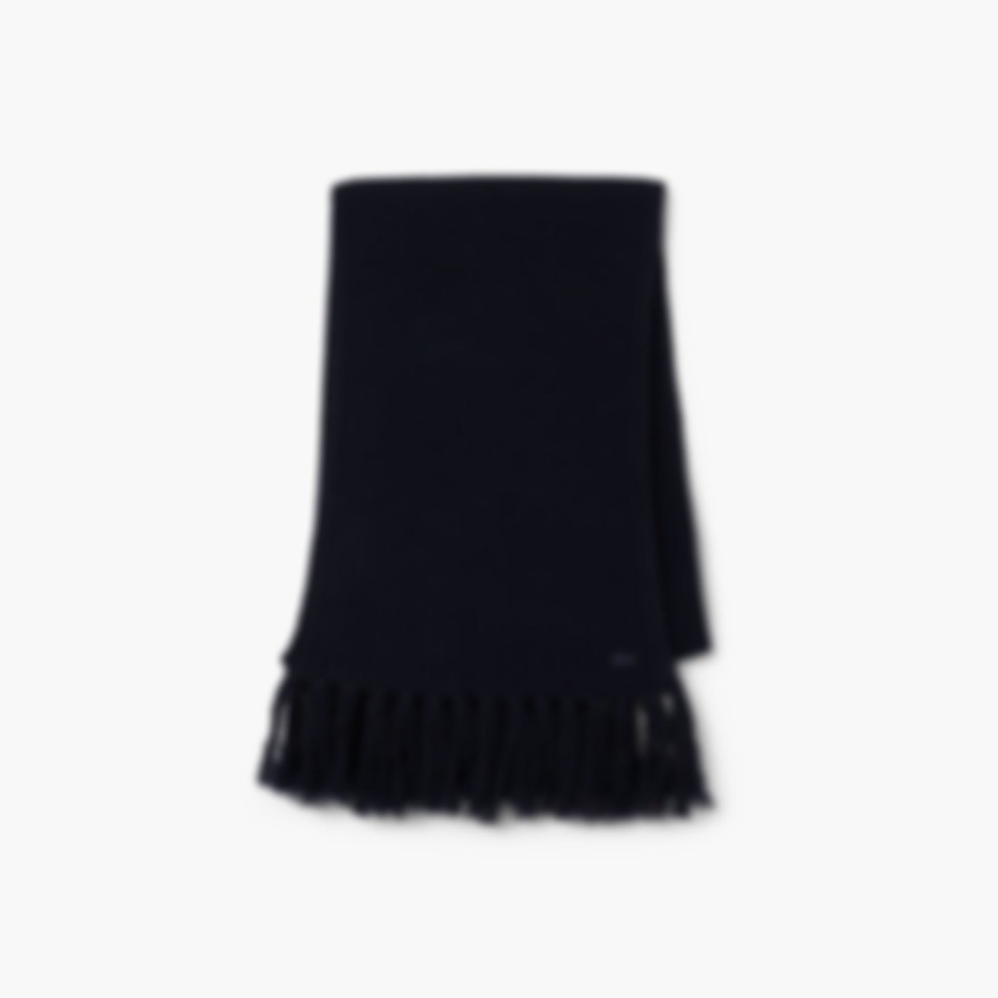 Women's Fringed Wool Scarf - Navy Blue
