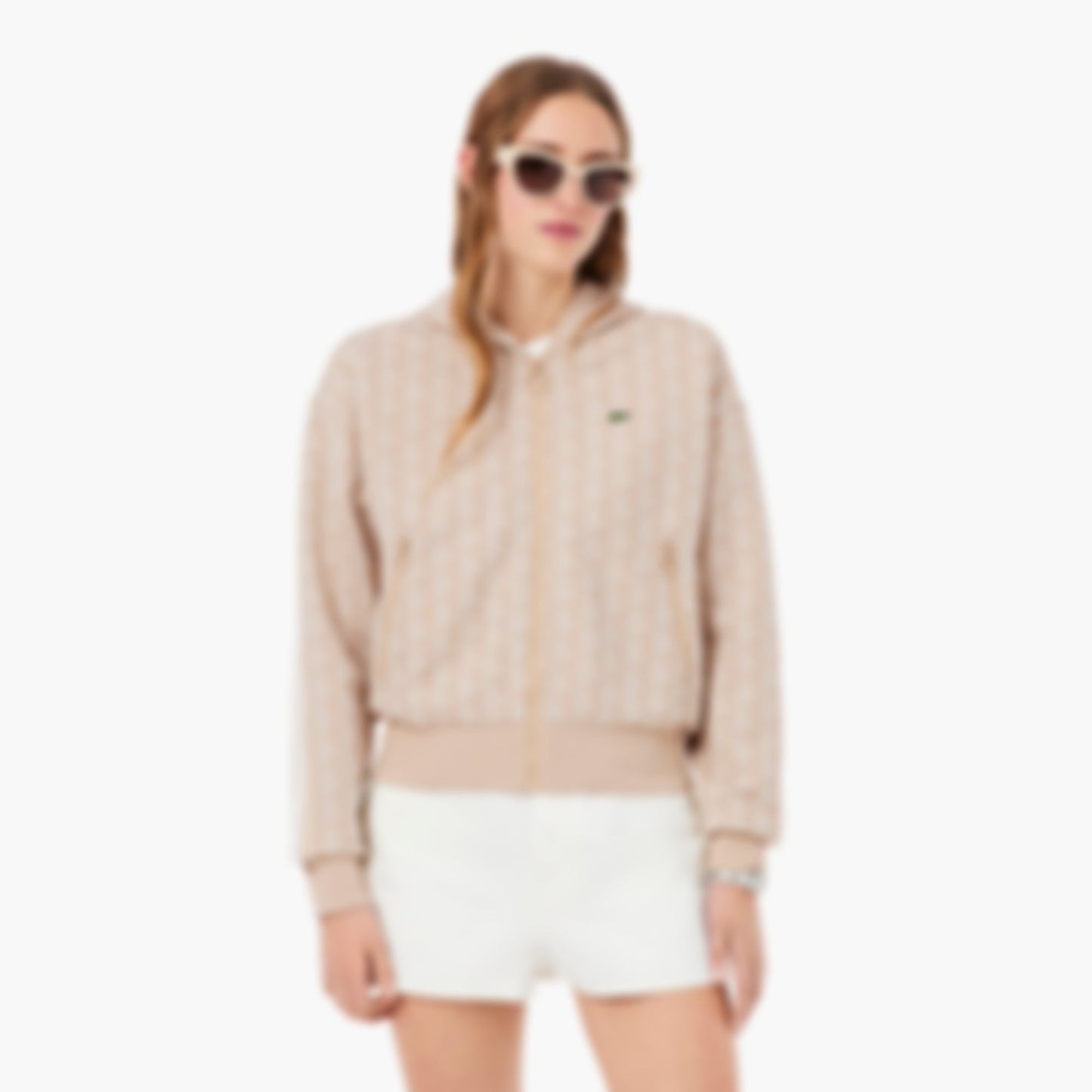 Women's Monogram Hoodie - Beige / Blanc