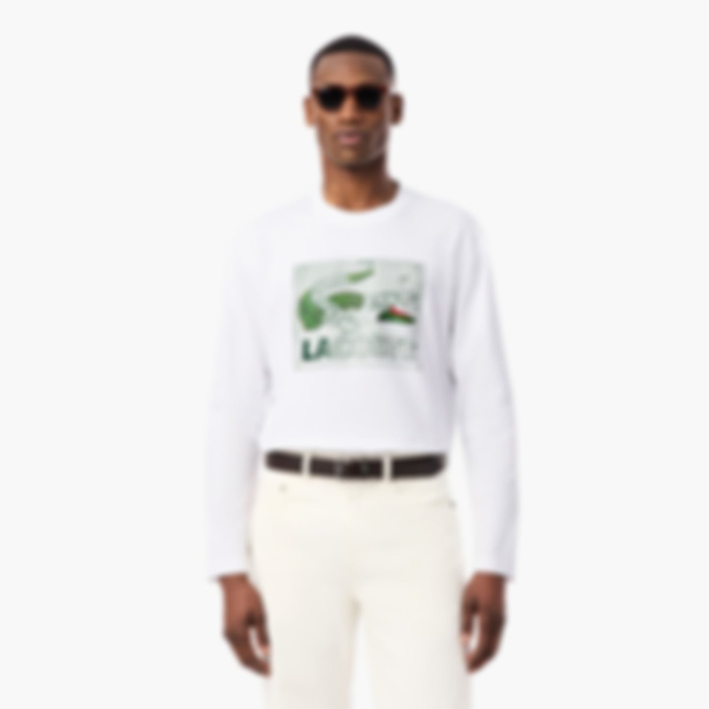 Relaxed Fit Long Sleeved Heavy Cotton T-Shirt - White