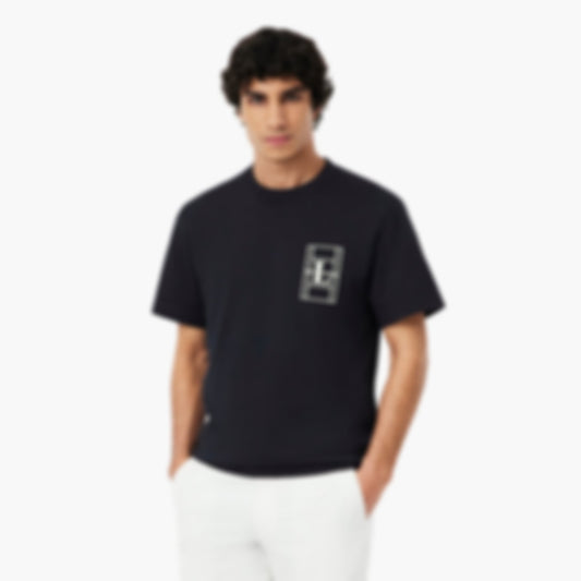Embroidered Heavy Jersey T-Shirt - Black