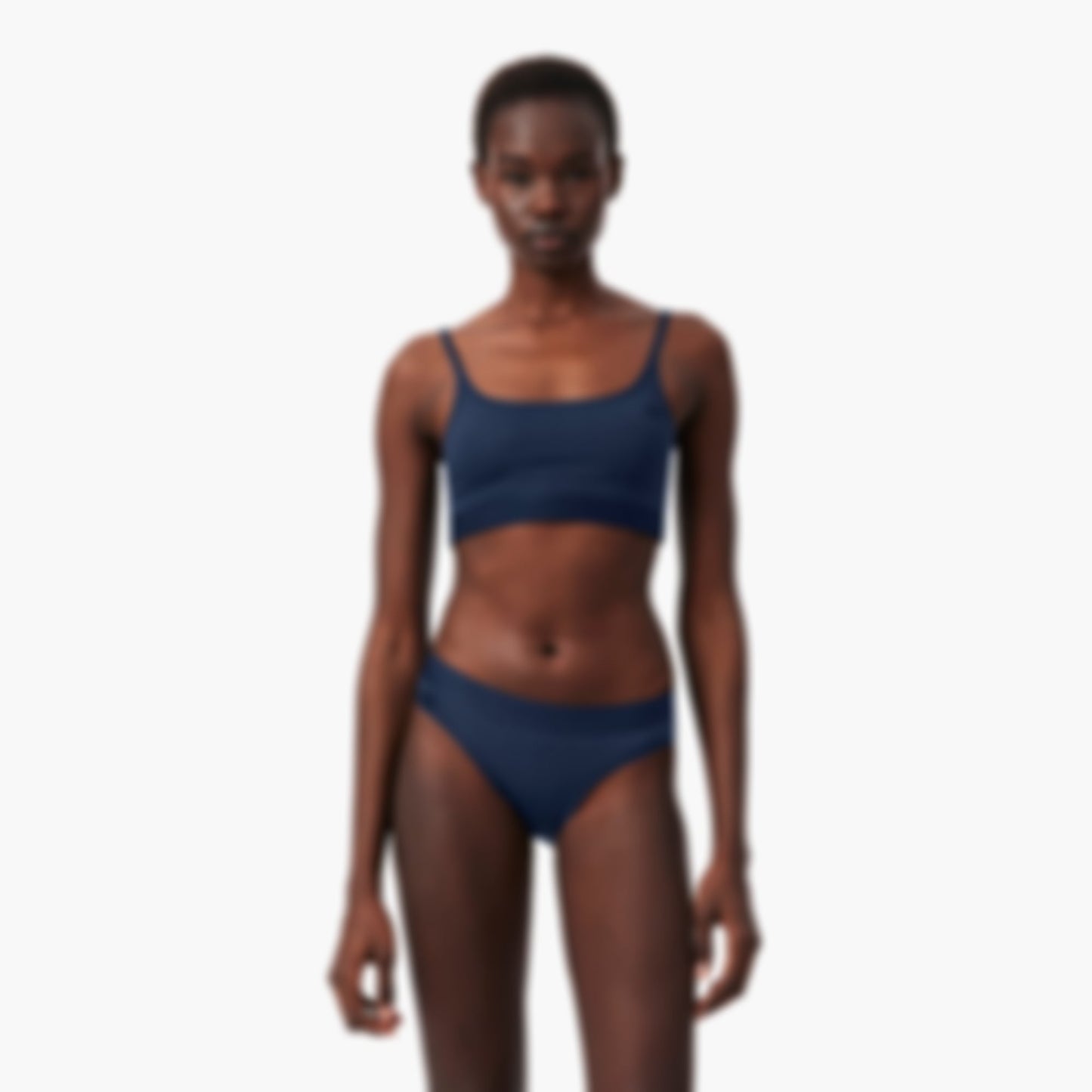 Stretch Pointelle Briefs - Navy Blue