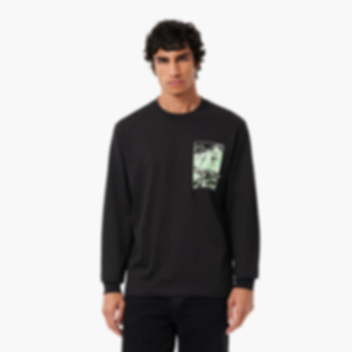 Men's Long Sleeve Heavy Jersey T-Shirt - Black