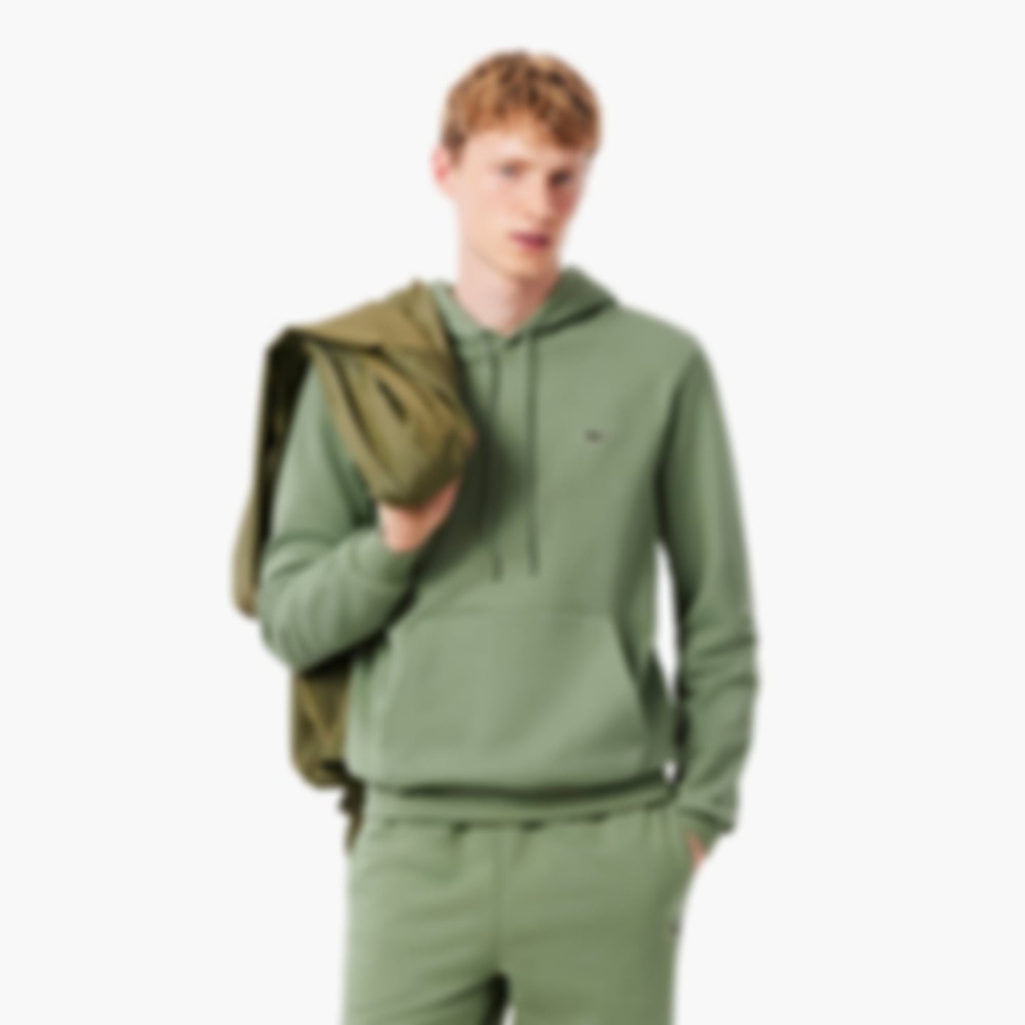 Men's Cotton Fleece Hoodie - Green