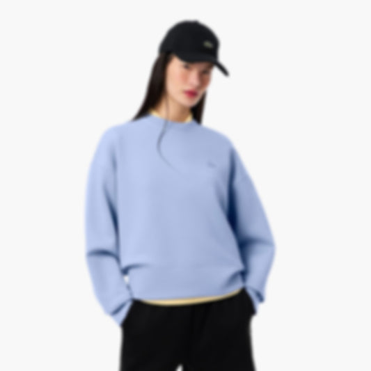 Women's Oversized Cotton Sweatshirt - Purple
