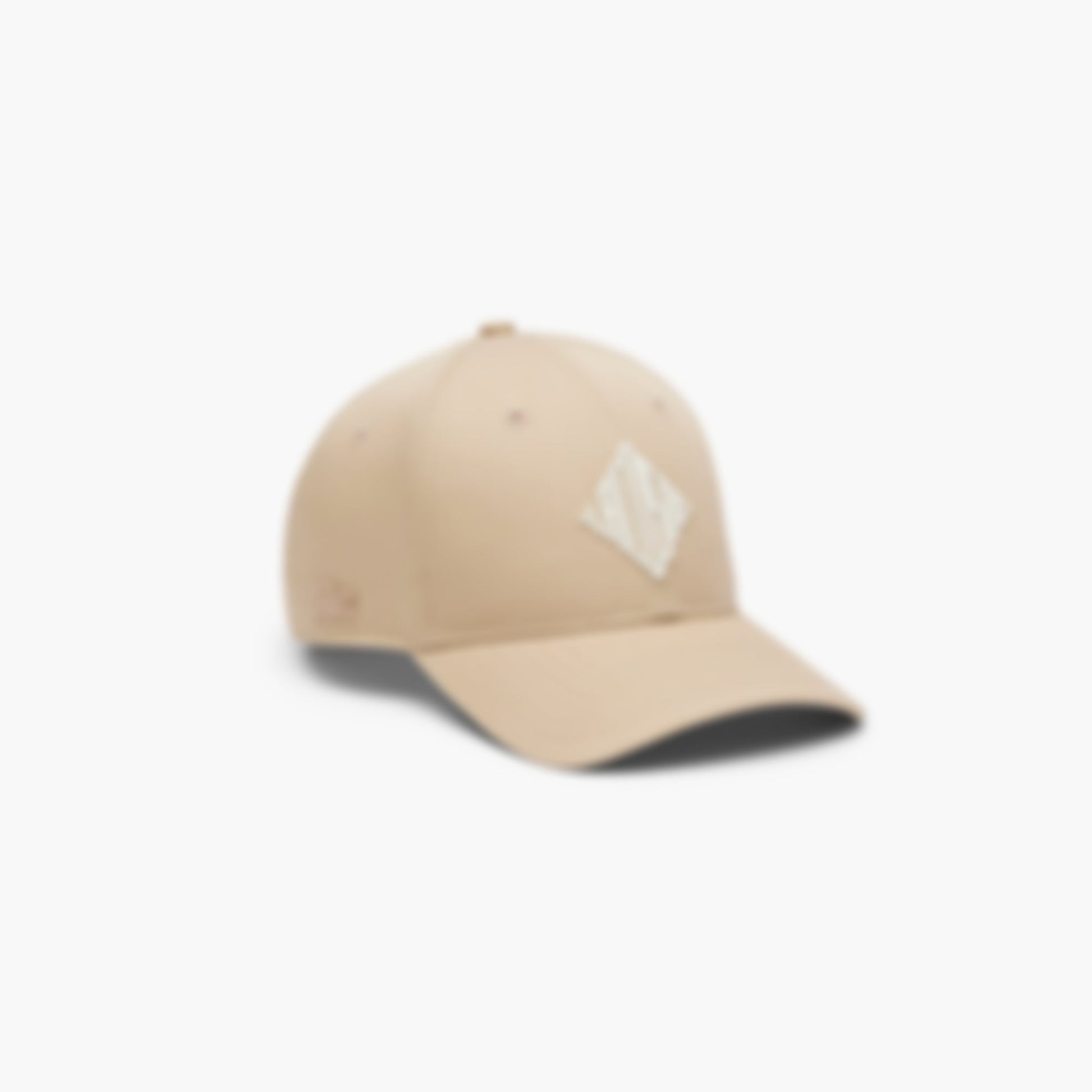 Embroidered Cotton Twill Cap - Beige