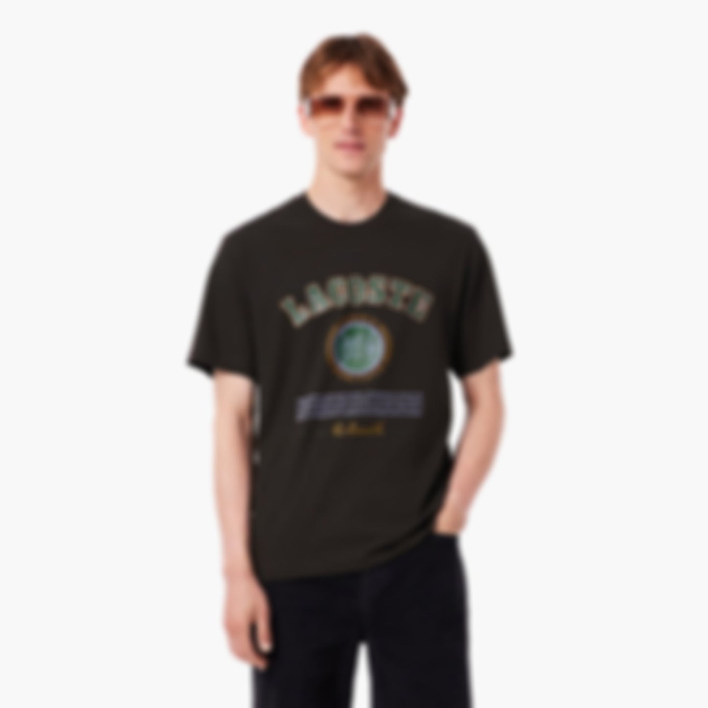 Men's Print Cotton T-Shirt - Brown