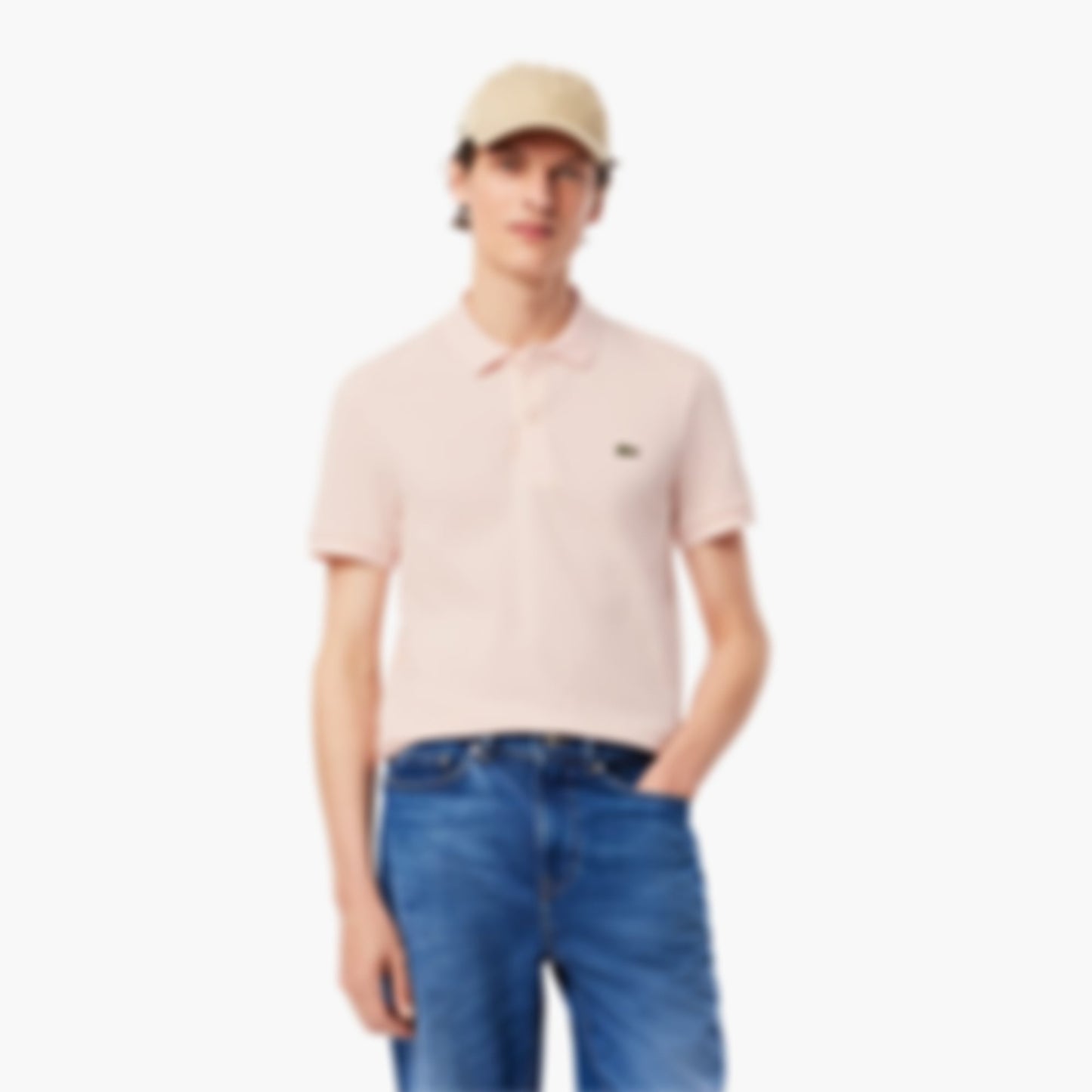 Men's Slim Fit L.12.12 Piqué Polo - Light Pink