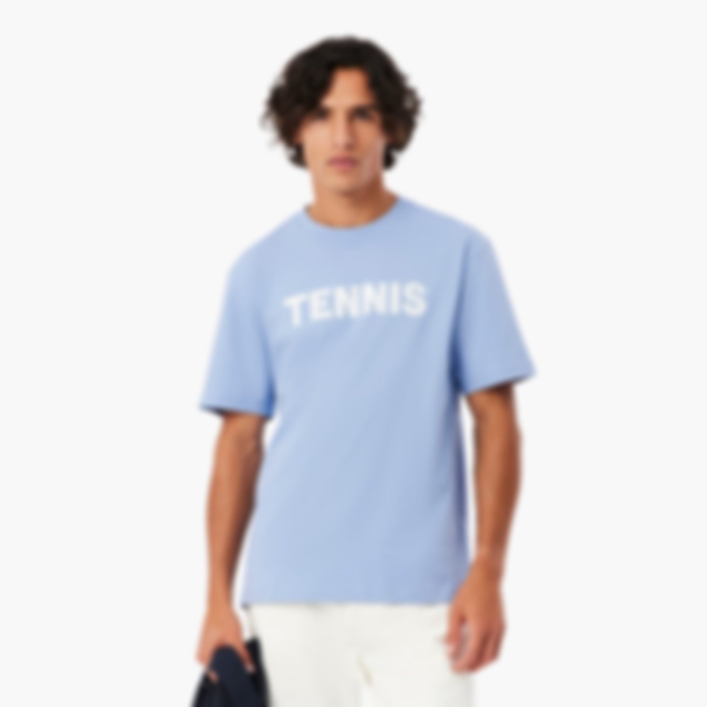 Printed Cotton T-Shirt - Light Blue
