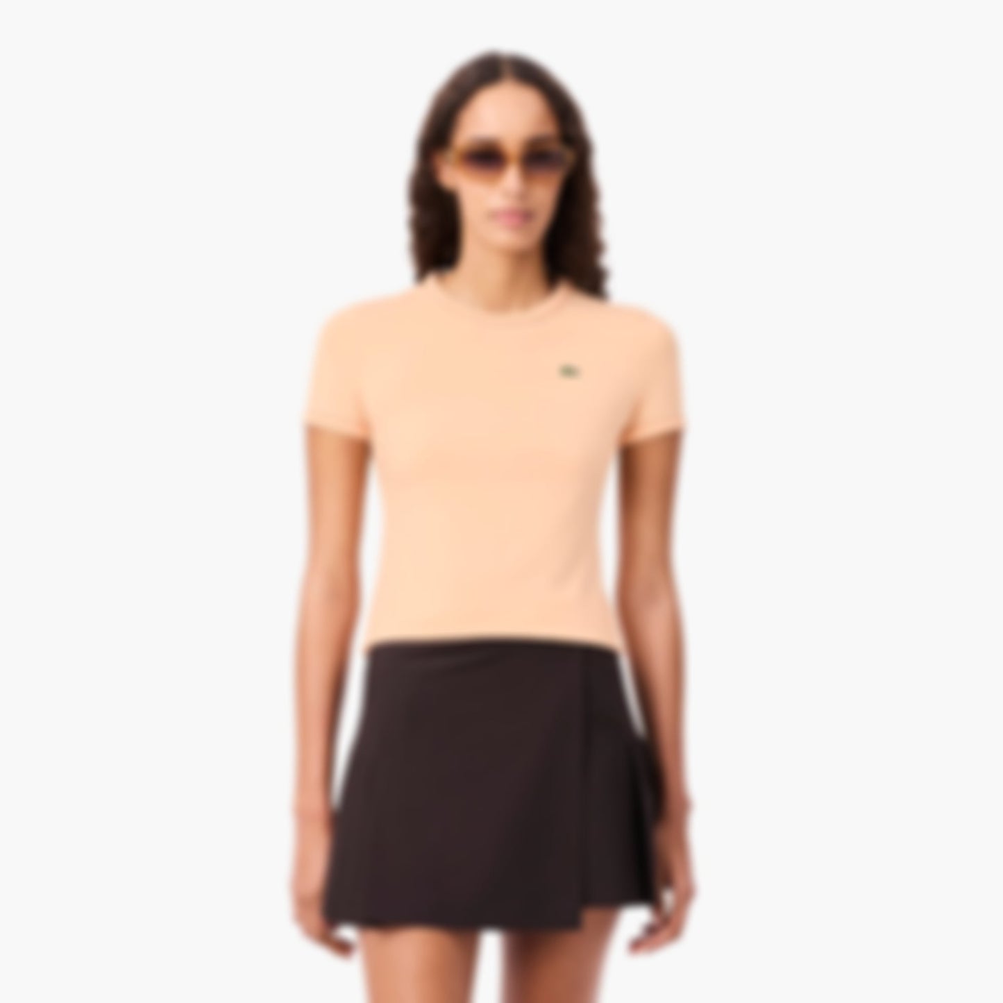 Women's Contrast Trim Jersey T-Shirt - Rose Pale / Blanc / Orange