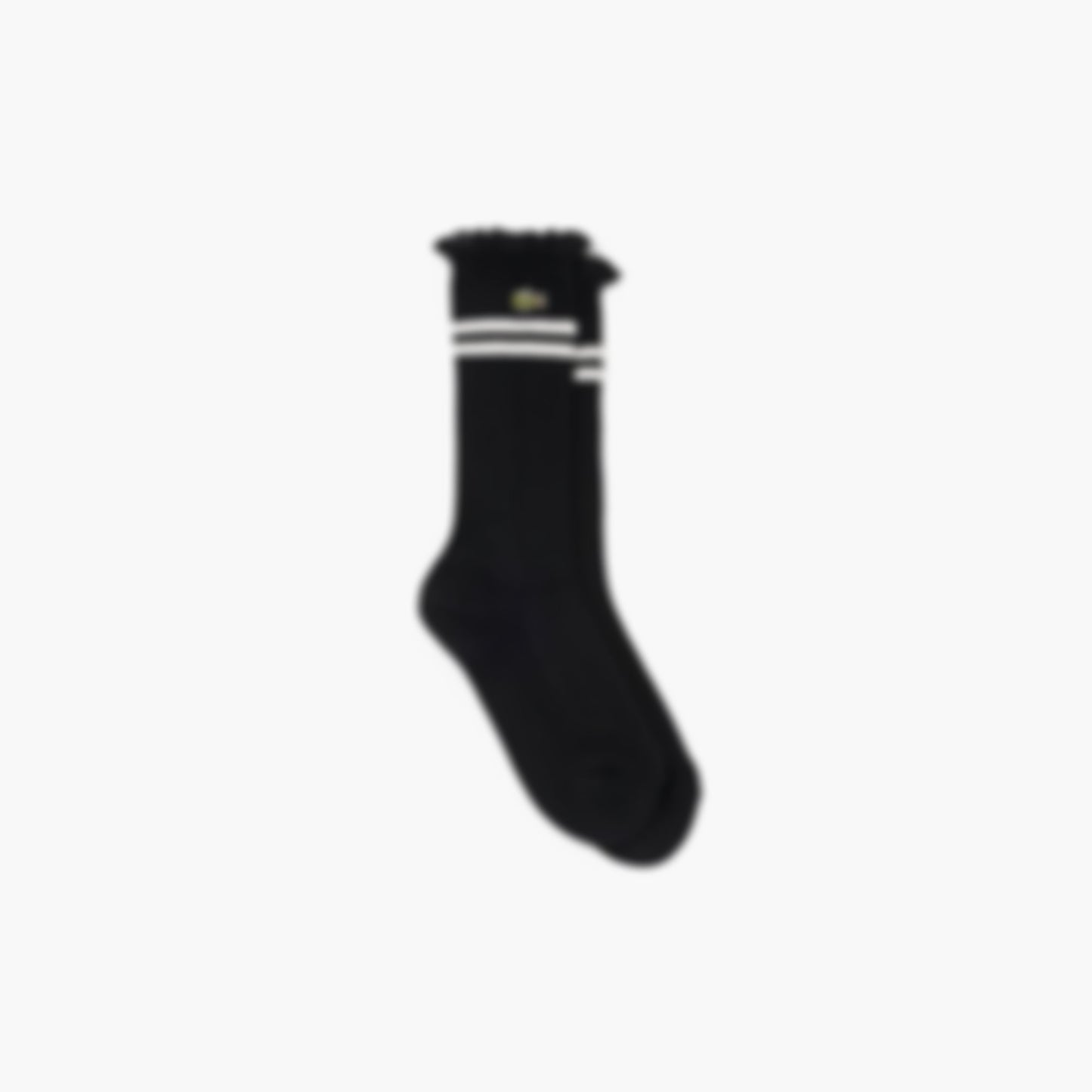 Women's Lace Edge Ribbed Socks - Black