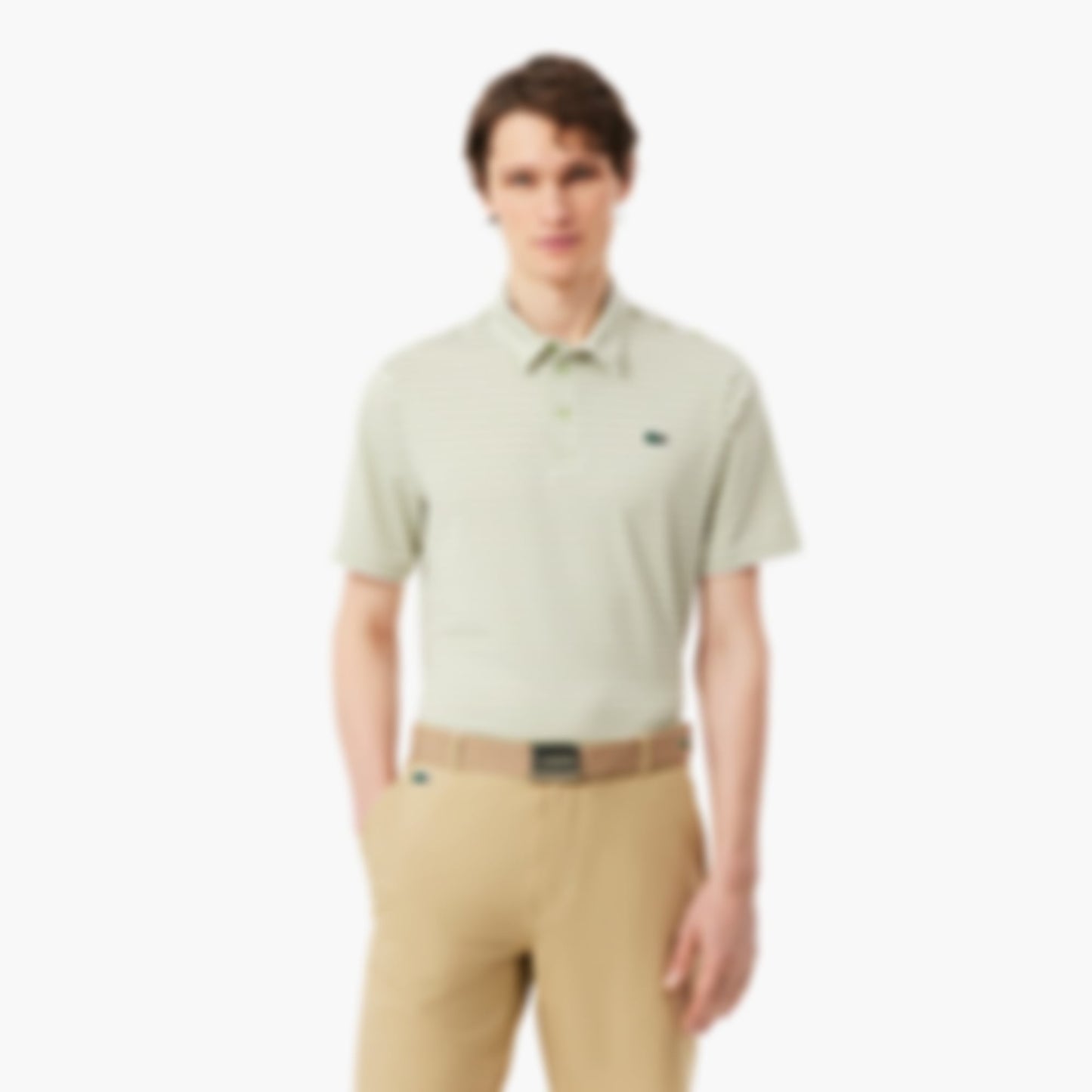 Regular Fit Ultra Dry Striped Golf Polo - Vert / Blanc