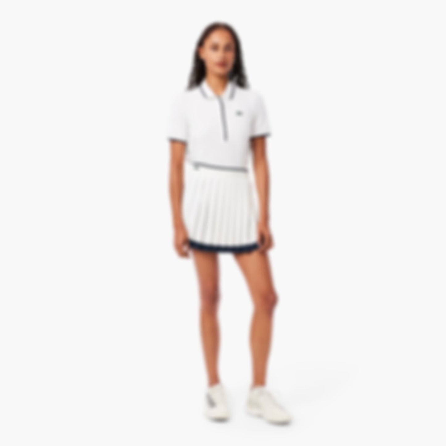 Women's Ultra Dry Tennis Heritage Stretch Skirt - White / Navy Blue