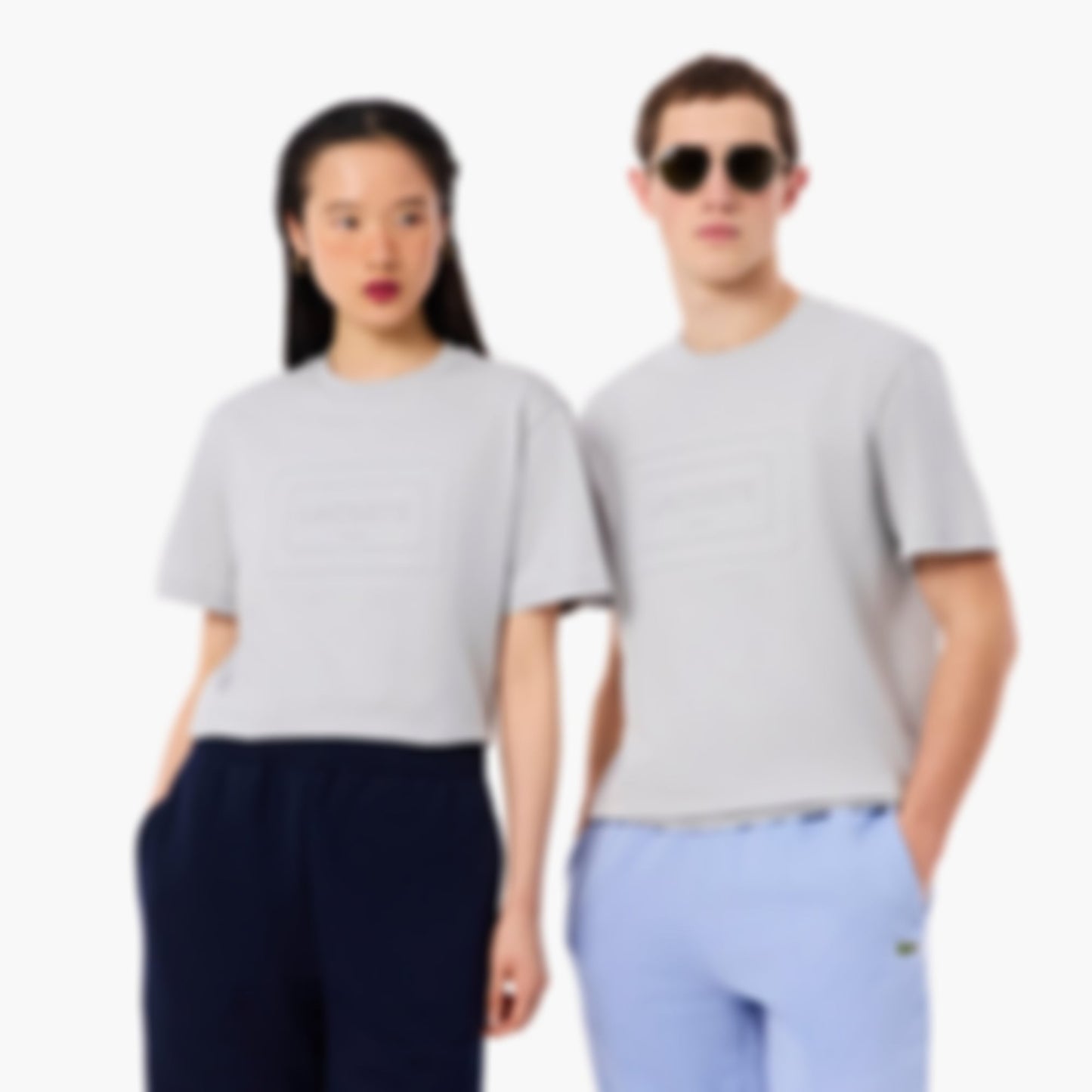 Embroidered Cotton T-Shirt - Light Grey