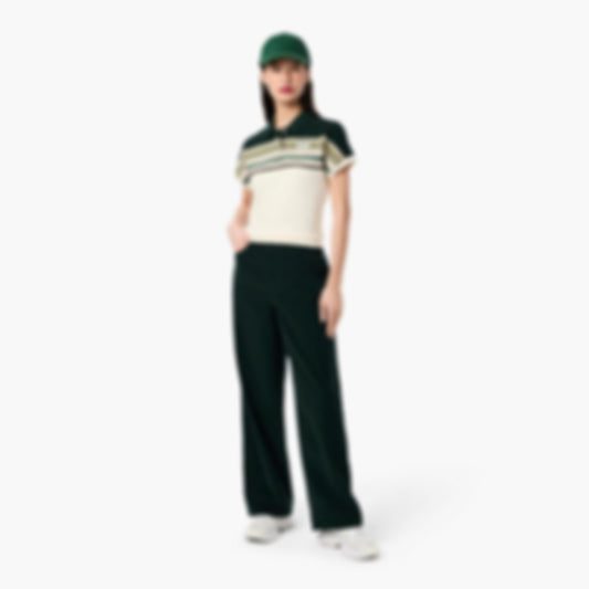 Women's Wide Leg Corduroy Pants - Forest green