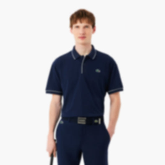 Heat Regulating Mini Piqué Golf Polo - Navy Blue