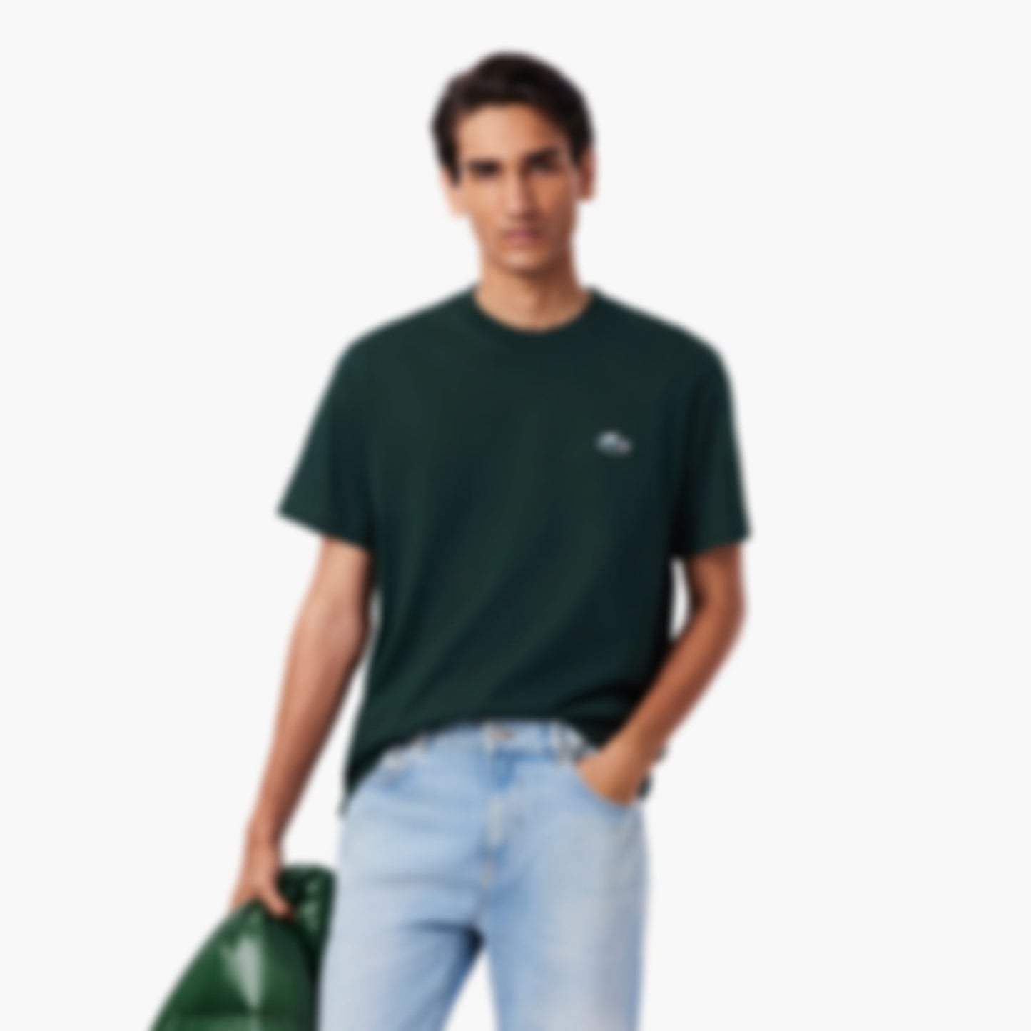 Men's Heavy Jersey Landscape Crocodile T-Shirt - Forest green