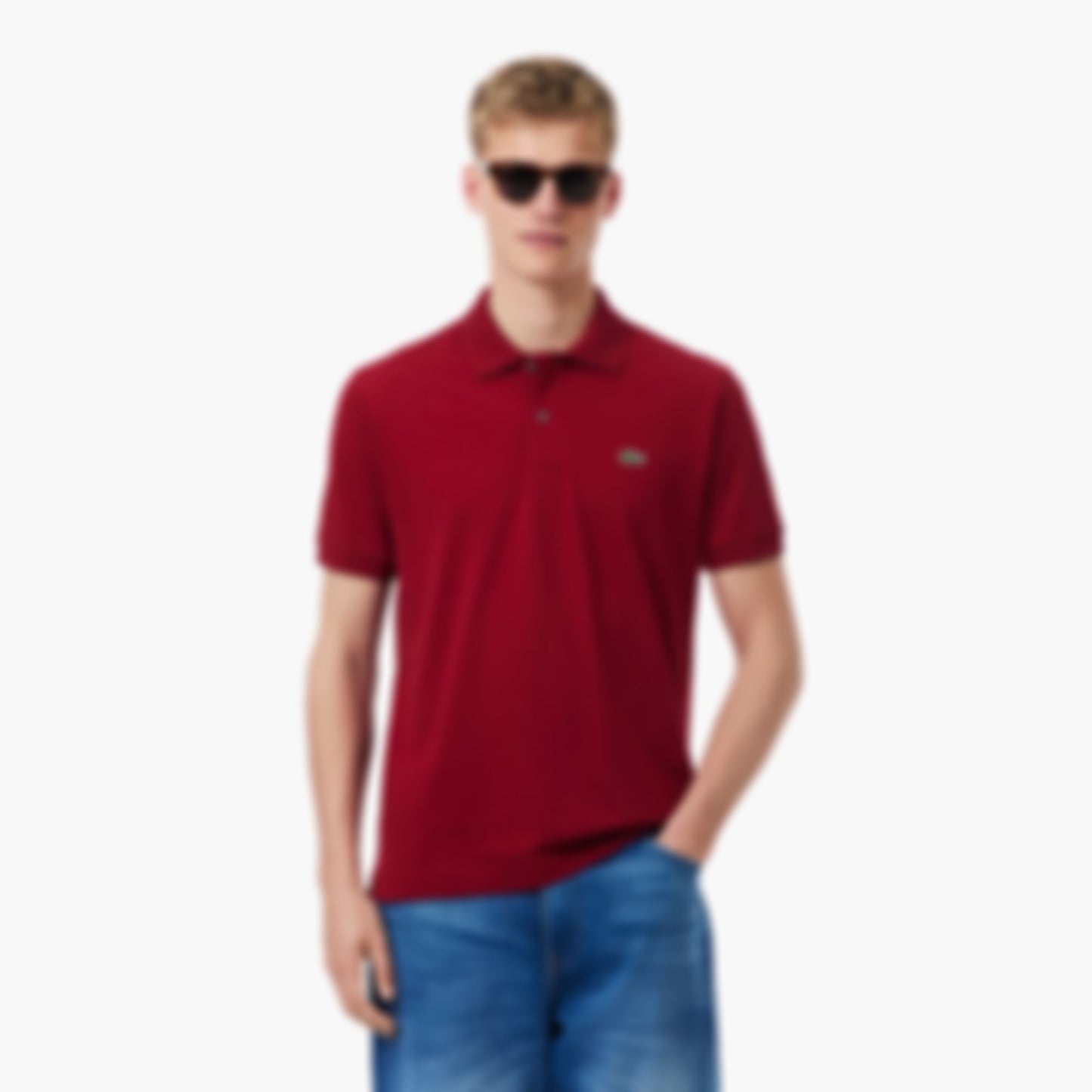 Men's Classic Fit L.12.12 LIGHT Piqué Polo - Bordeaux