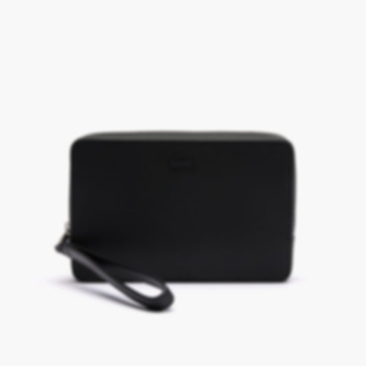Chantaco Piqué Leather Zipped Pouch - Black