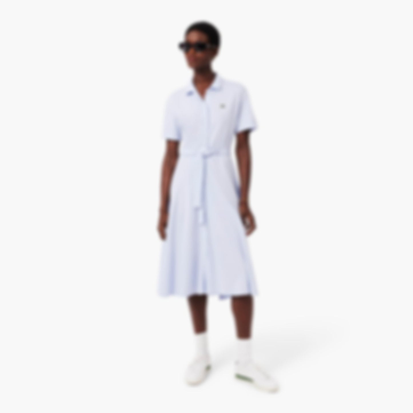 Women's Flared Mini-Piqué Polo Dress - Phoenix blue