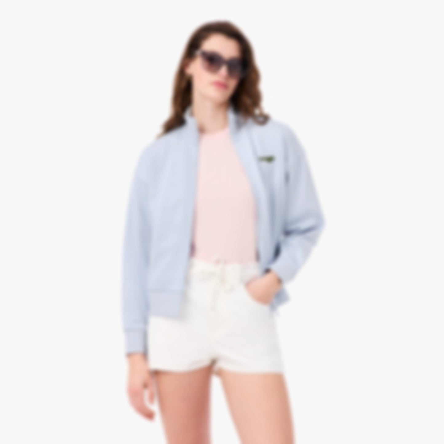 Relaxed Fit Zipped Badge Sweatshirt - Phoenix blue