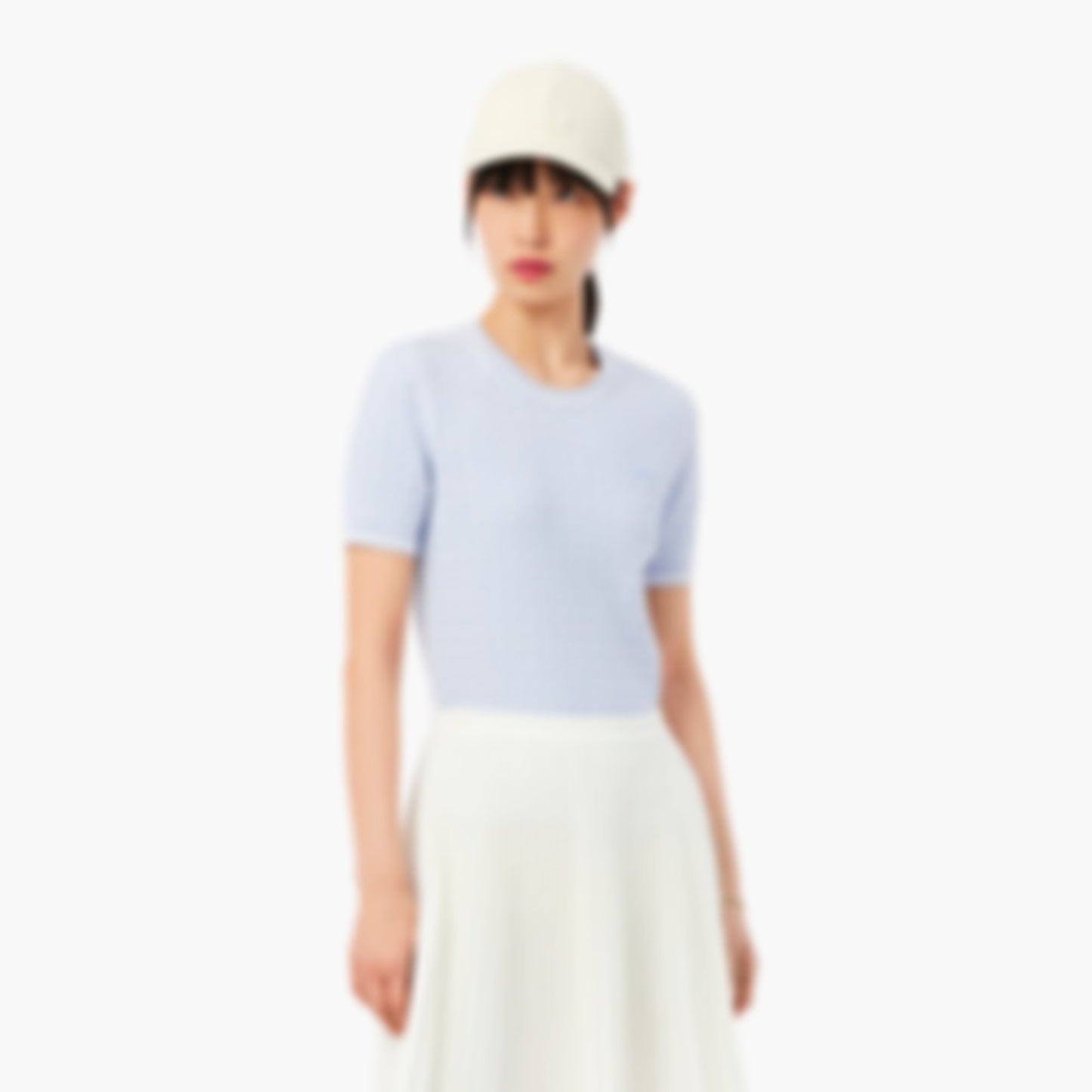 Short Sleeved Cable Knit Sweater - Phoenix blue
