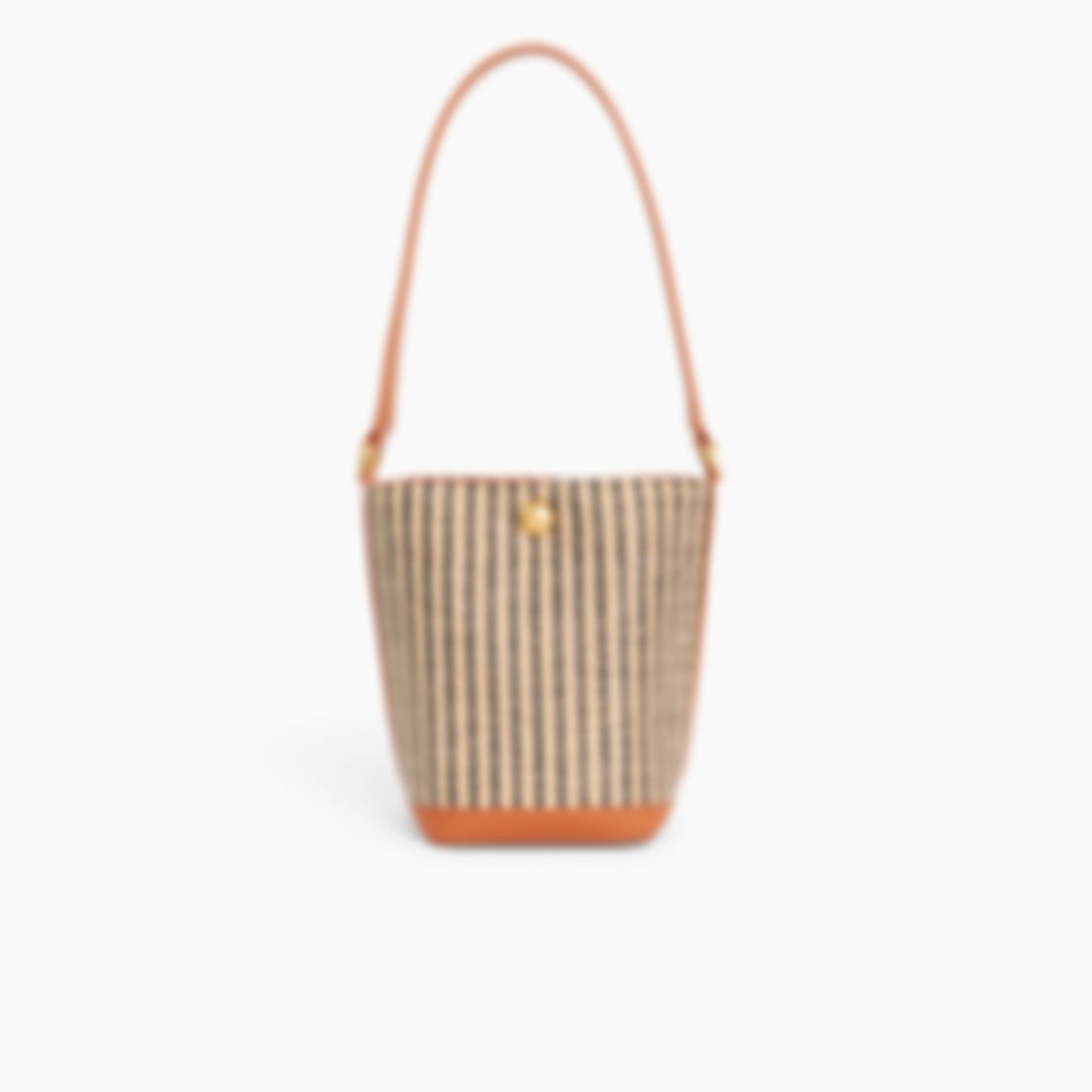 Small Summer Pack Raffia Bucket Bag - NATURAL NOIR TAN