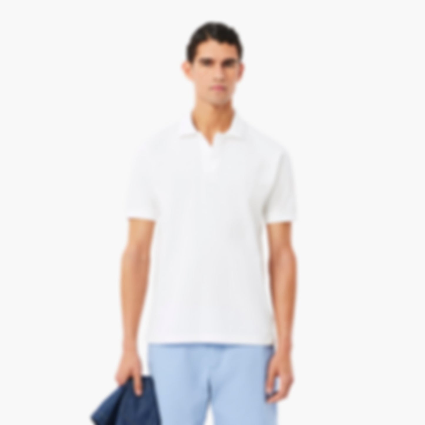 Classic Fit Embroidery Detail Petit Piqué Polo - White