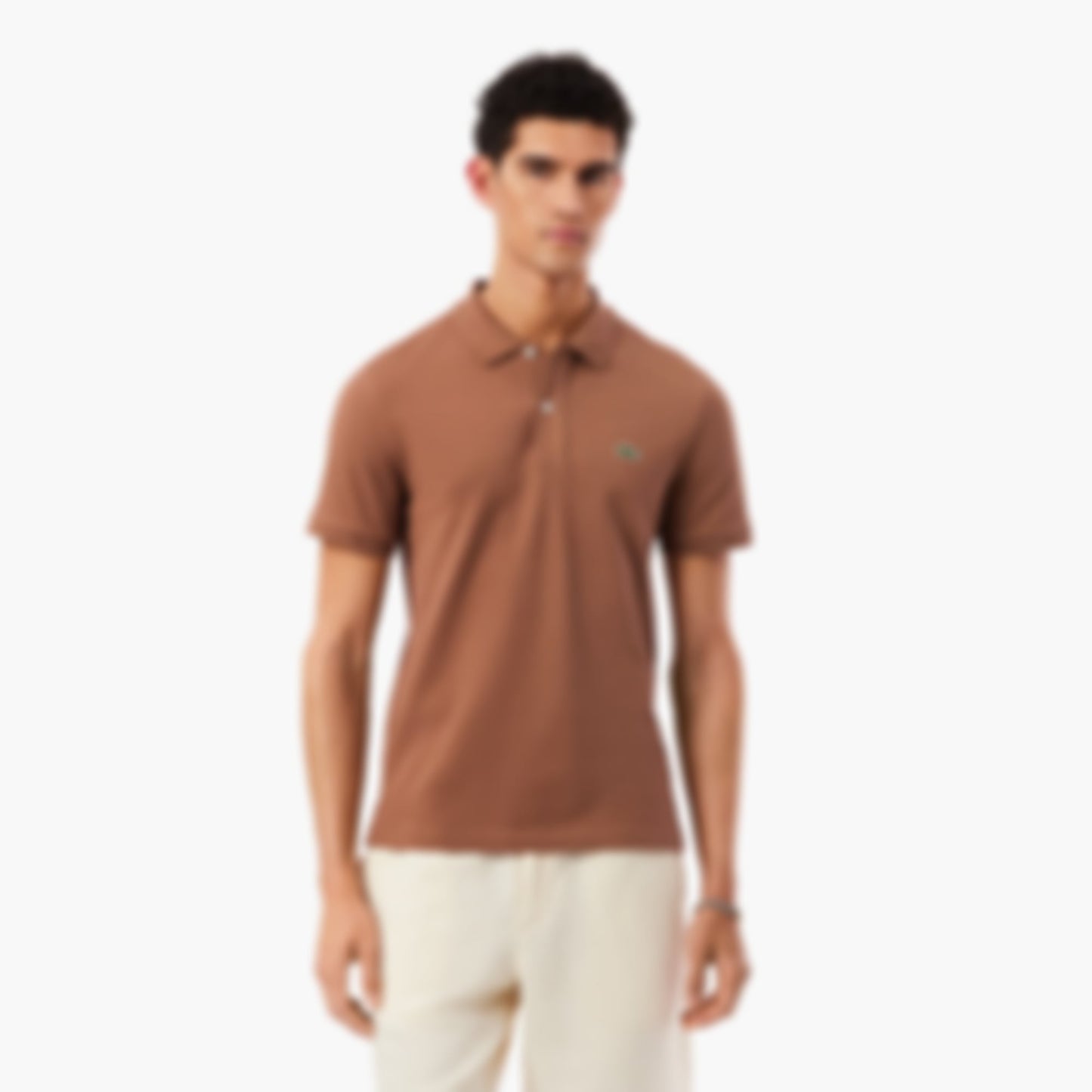 Men's Slim Fit L.12.12 Piqué Polo - Light Brown