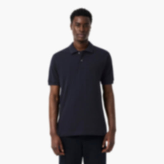 Classic Fit Embroidery Detail Petit Piqué Polo - Black