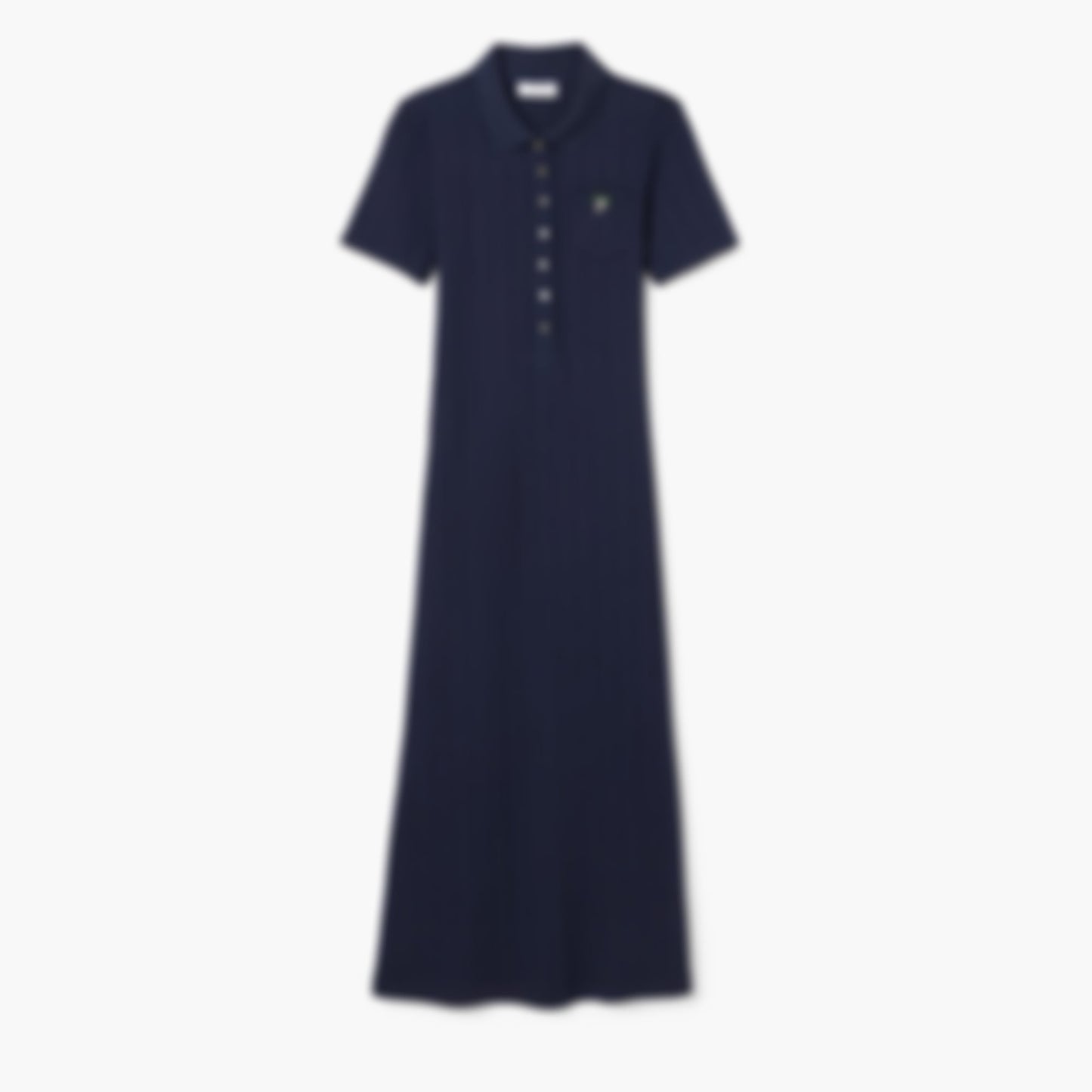 Slim Fit Pointelle Polo Dress - Navy Blue
